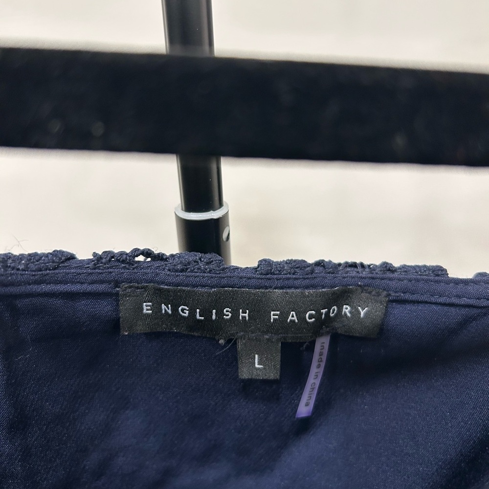 English Factory Navy and Green Mini Skirt - Picture 6 of 7